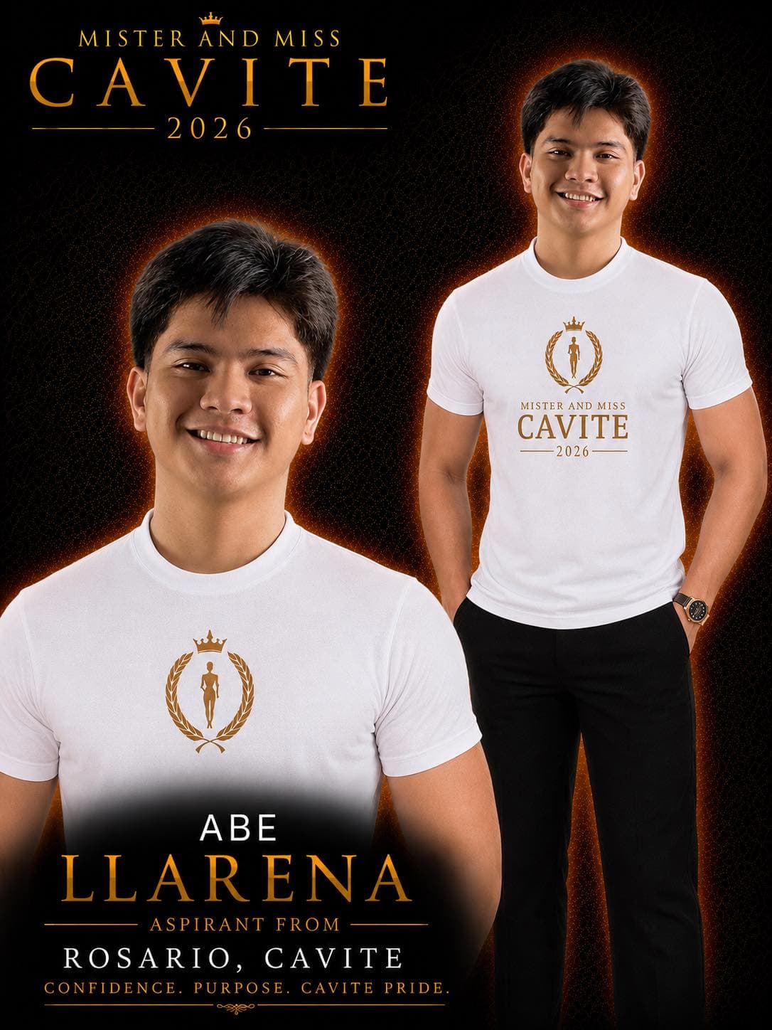 Portrait of Abe Llarena, Mister Cavite candidate from Rosario