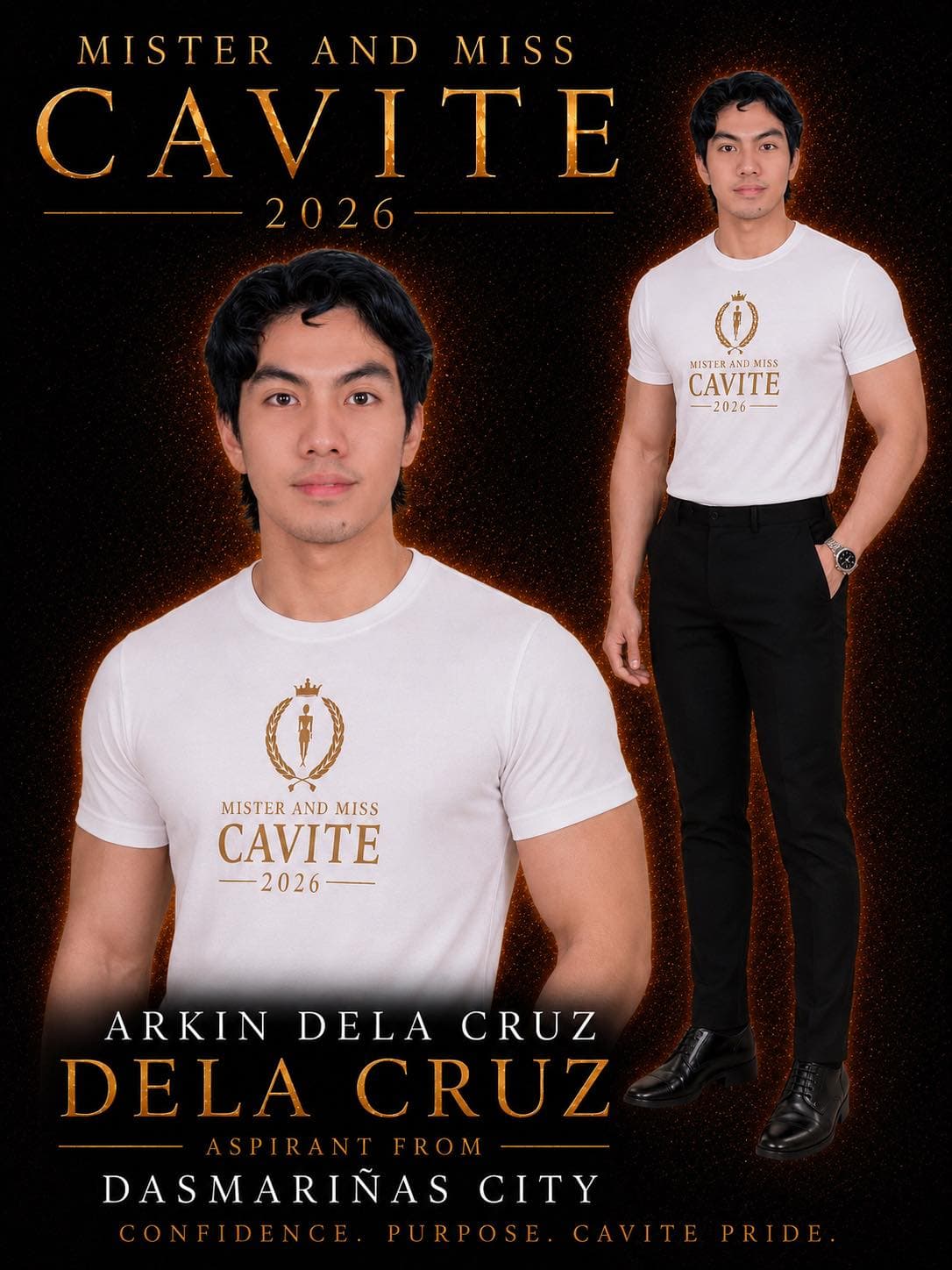 Portrait of Arkin Dela Cruz, Mister Cavite candidate from Dasmariñas