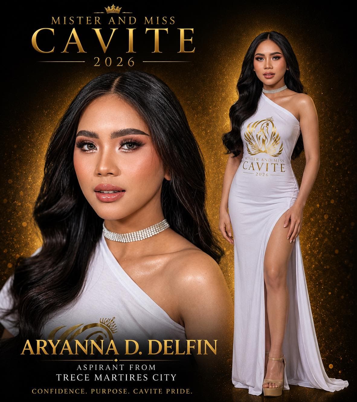 Portrait of Aryanna D. Delfin, Miss Cavite candidate from Trece Martires