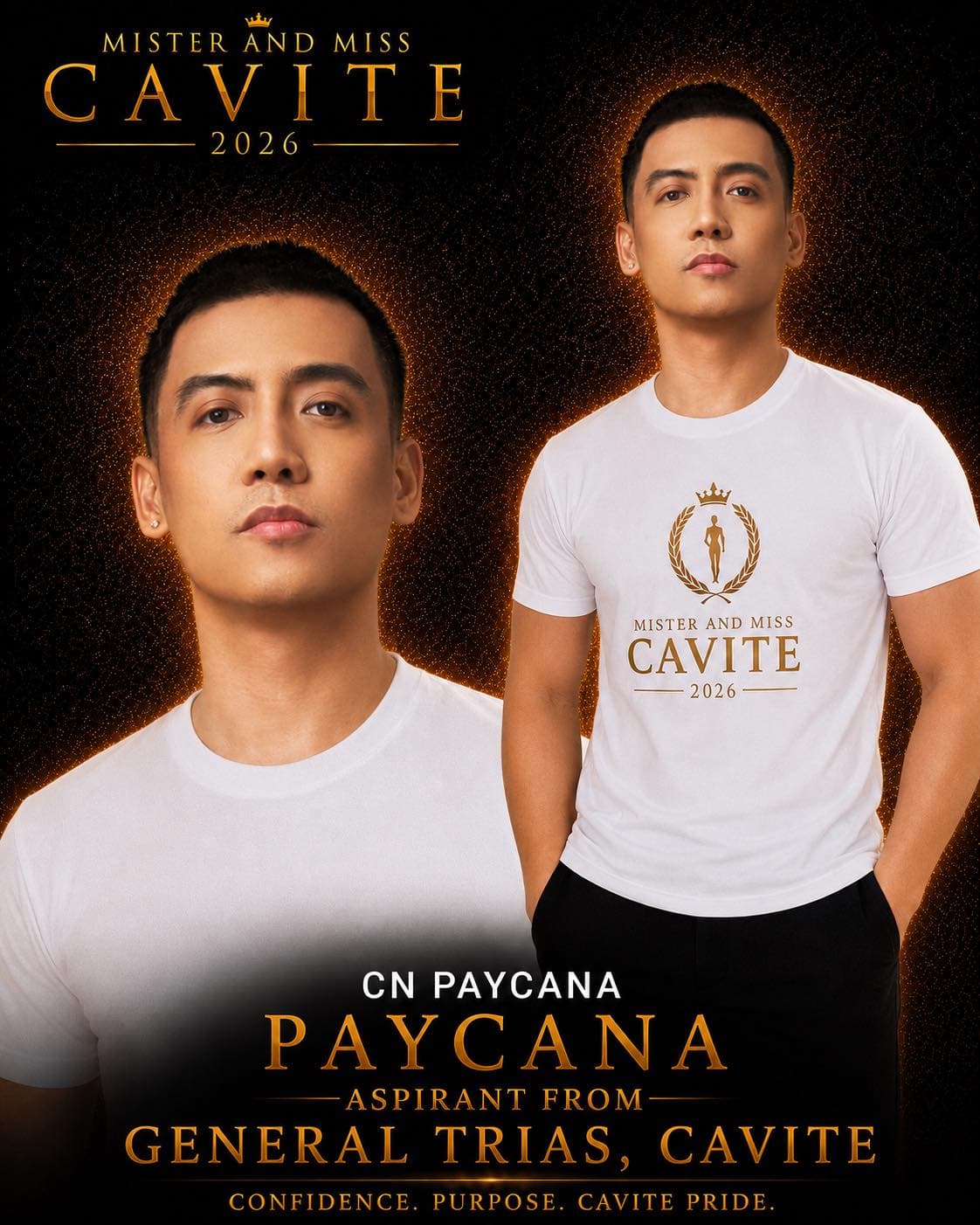 Portrait of CN Paycana, Mister Cavite candidate from General Trias