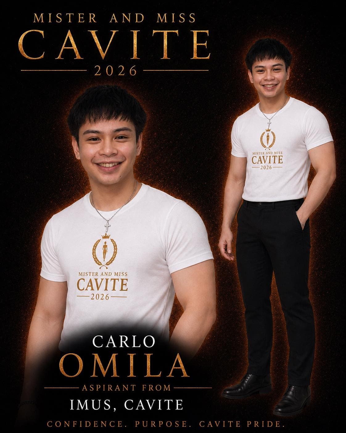Portrait of Carlo Omila, Mister Cavite candidate from Imus