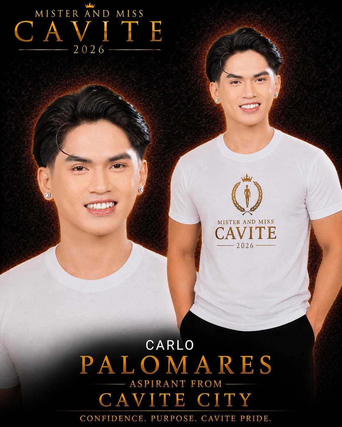 Portrait of Carlo Palomares, Mister Cavite candidate from Cavite City