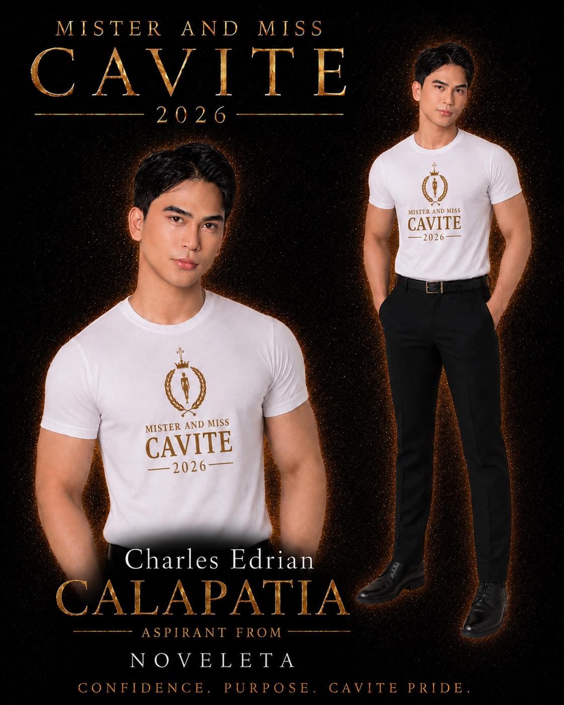 Portrait of Charles Edrian Calapatia, Mister Cavite candidate from Noveleta