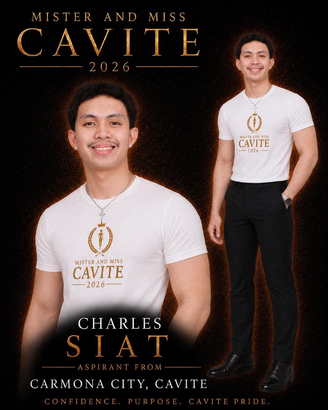 Portrait of Charles Siat, Mister Cavite candidate from Carmona