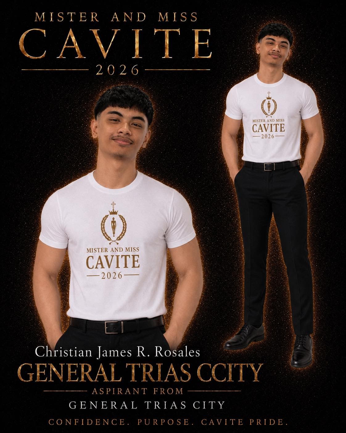 Portrait of Christian James R. Rosales, Mister Cavite candidate from General Trias
