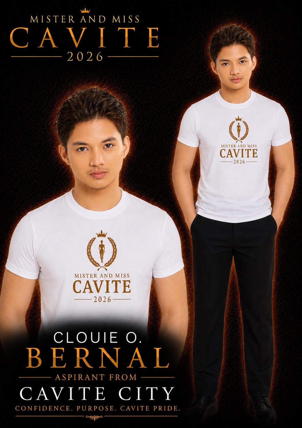 Portrait of Clouie O. Bernal, Mister Cavite candidate from Cavite City