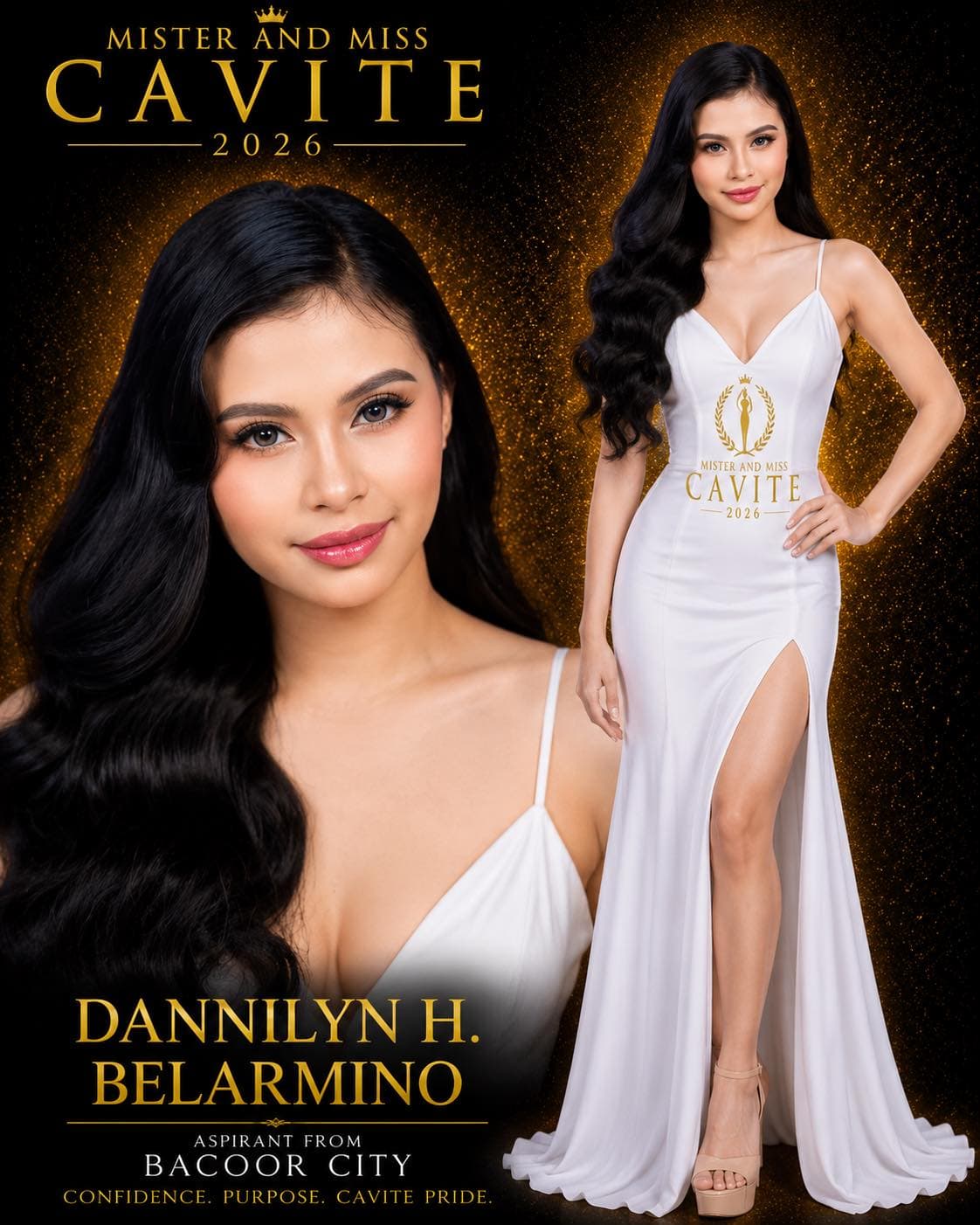 Portrait of Dannilyn H. Belarmino, Miss Cavite candidate from Bacoor