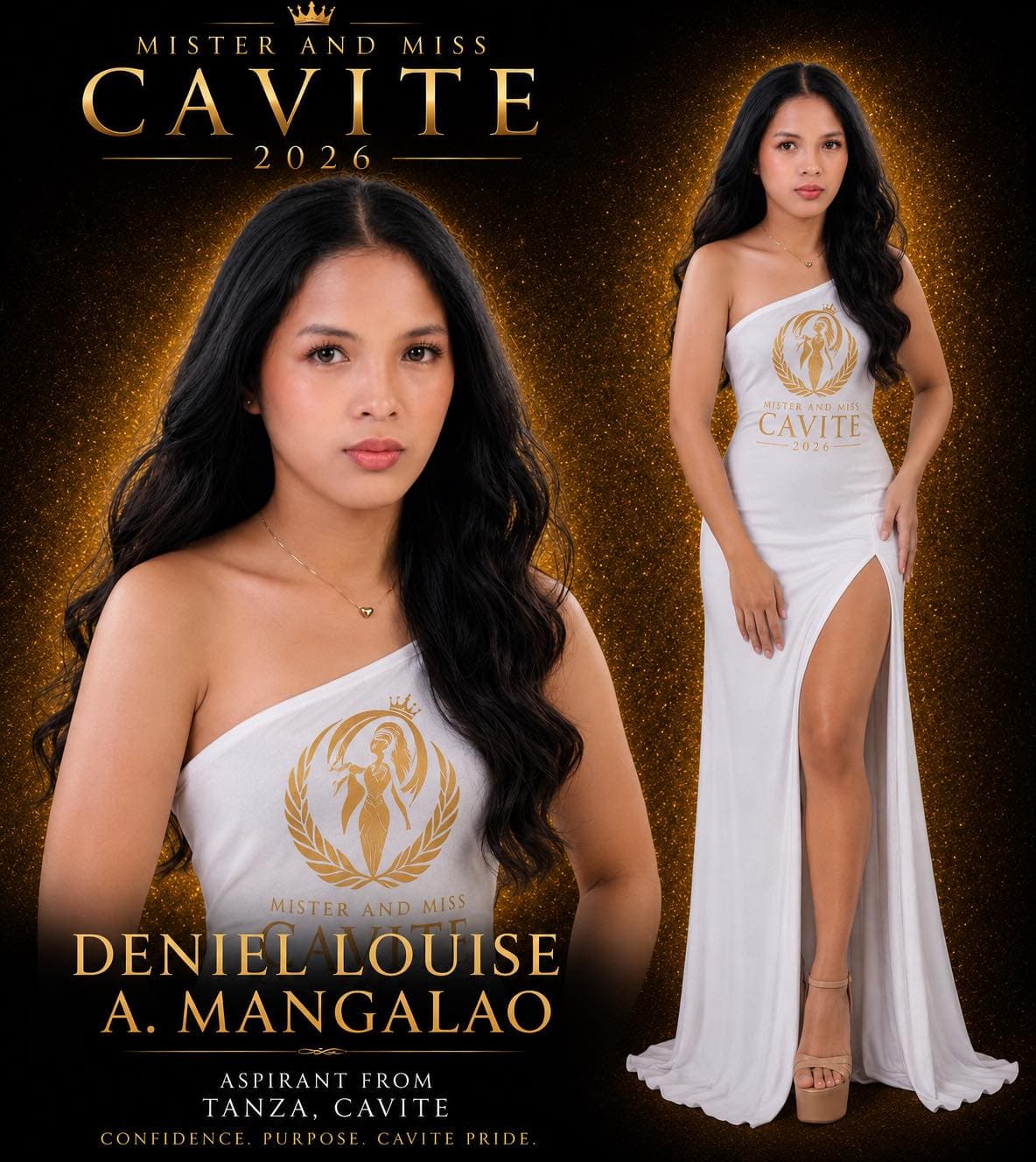 Portrait of Deniel Louise A. Mangalao, Miss Cavite candidate from Tanza