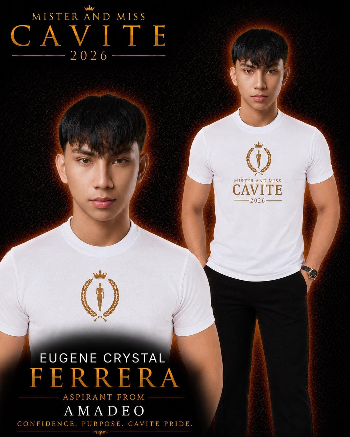 Portrait of Eugene Crystal Ferrera, Mister Cavite candidate from Amadeo