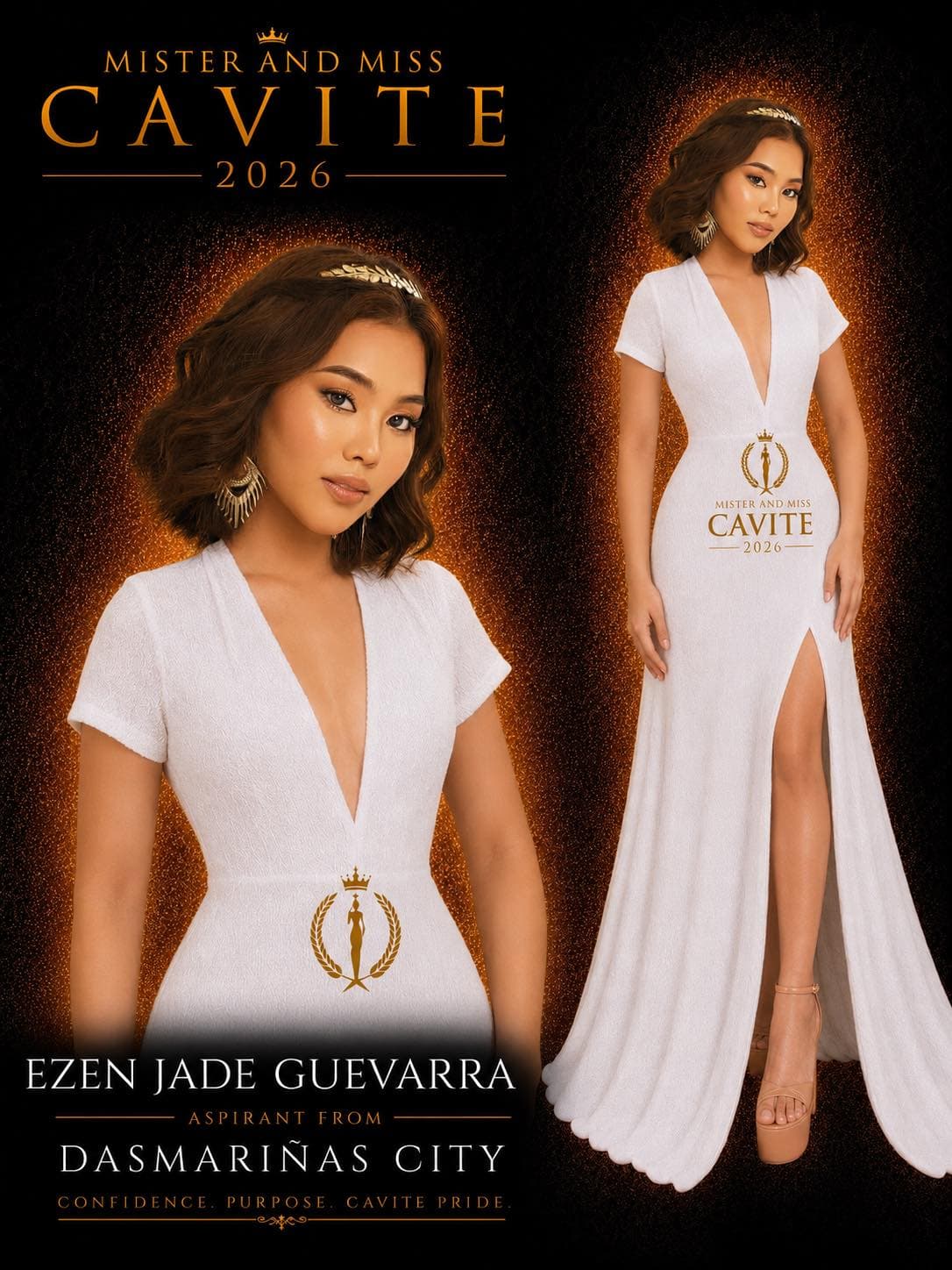 Portrait of Ezen Jade Guevarra, Miss Cavite candidate from Dasmariñas