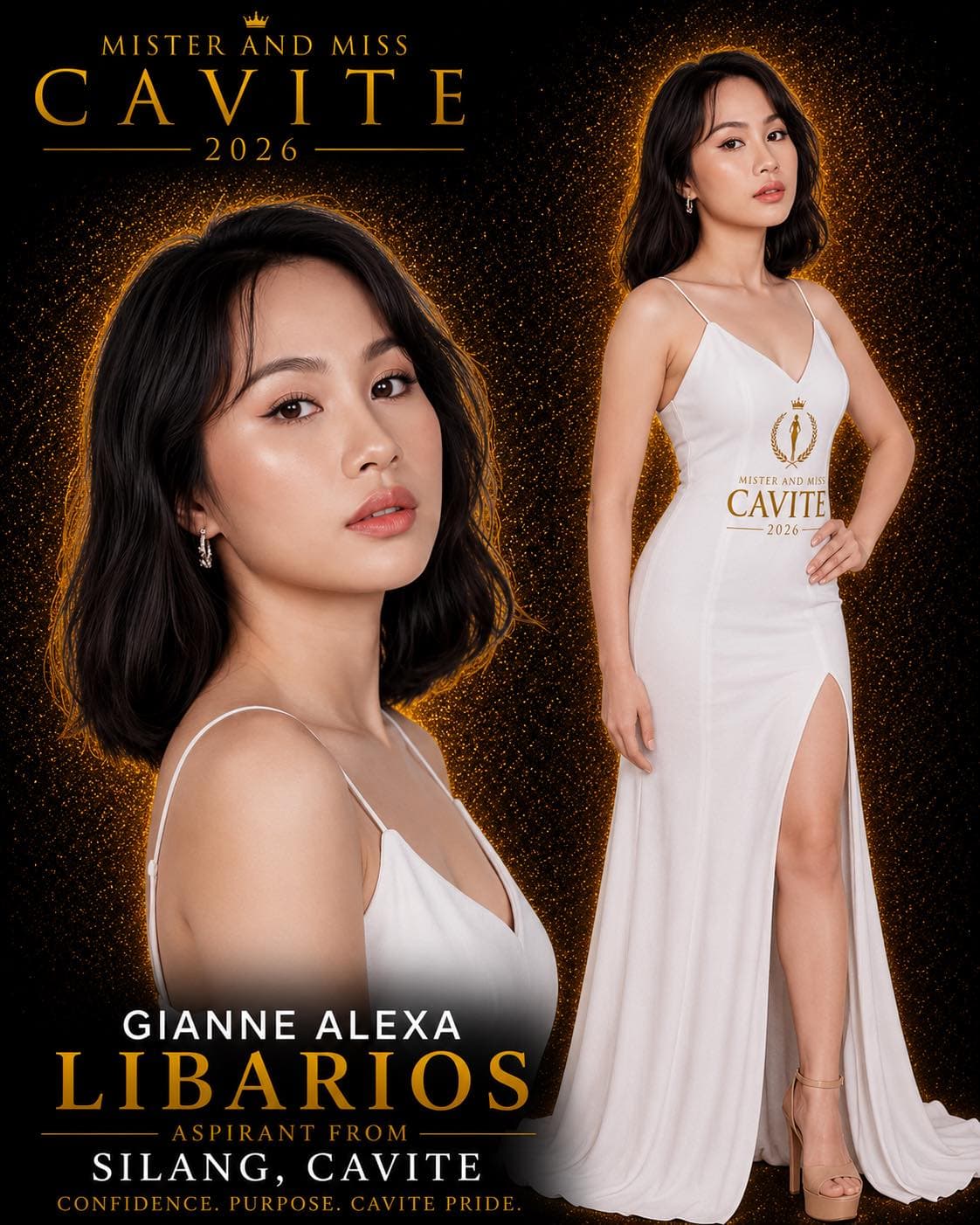 Portrait of Gianne Alexa Libarios, Miss Cavite candidate from Silang