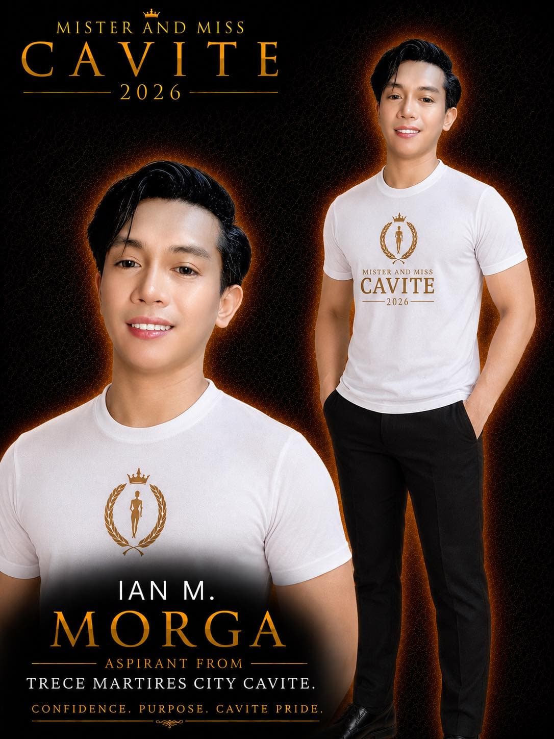 Portrait of Ian M. Morga, Mister Cavite candidate from Trece Martires
