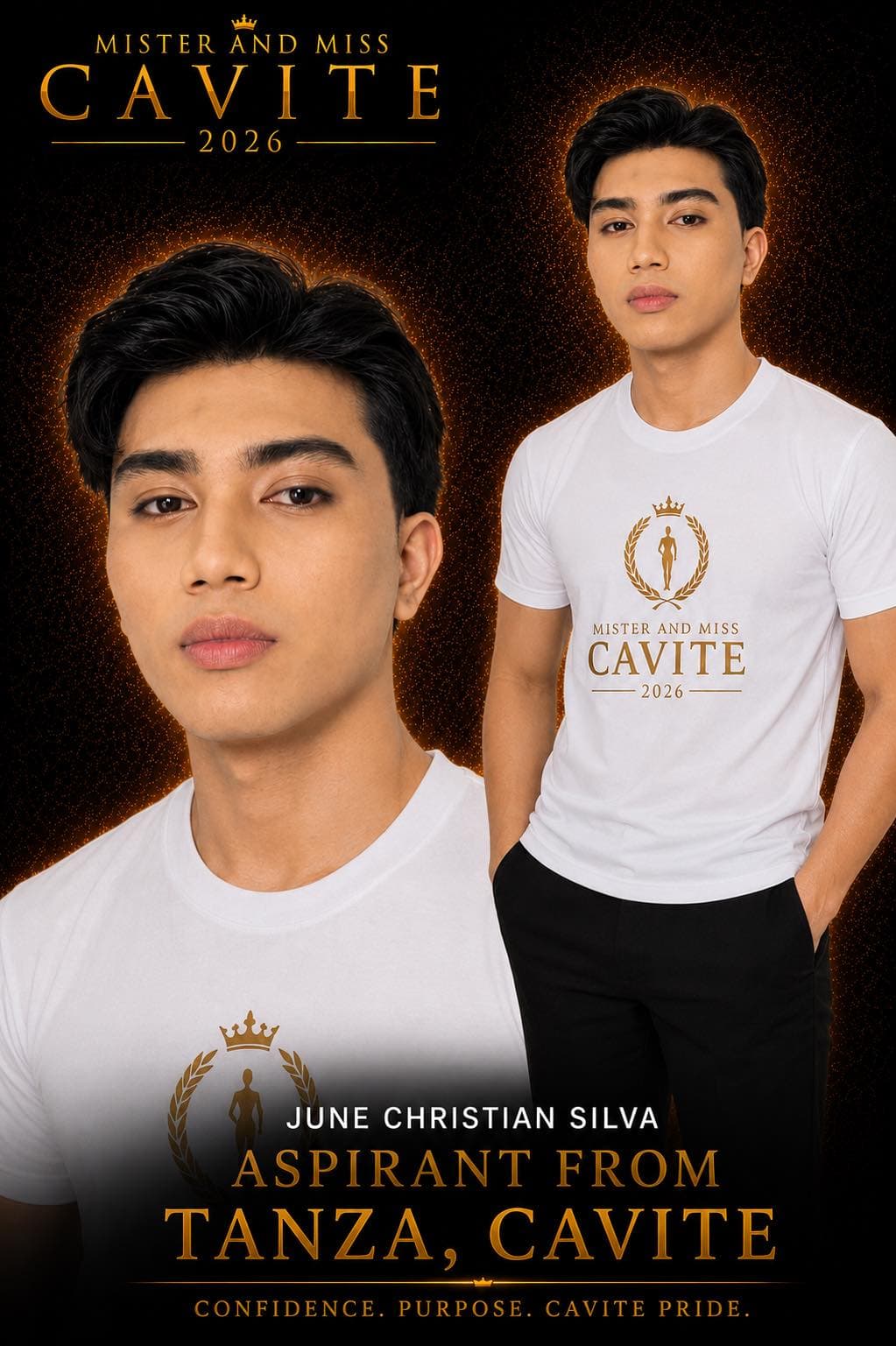 Portrait of June Christian Silva, Mister Cavite candidate from Tanza