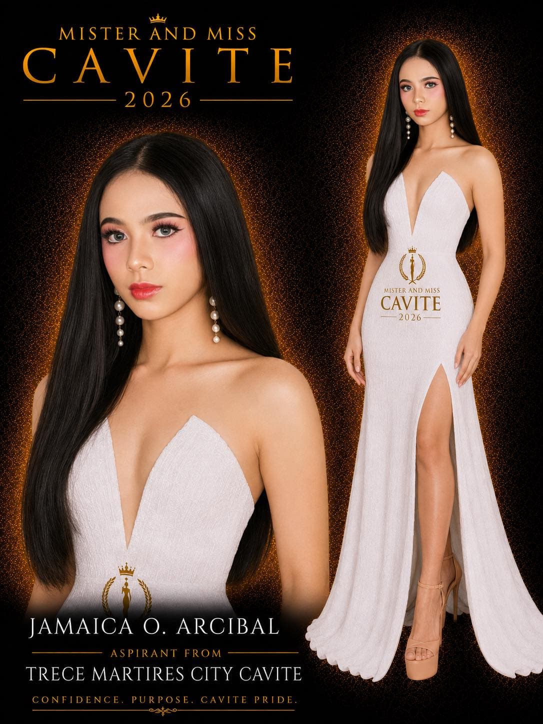 Portrait of Jamaica O. Arcibal, Miss Cavite candidate from Trece Martires
