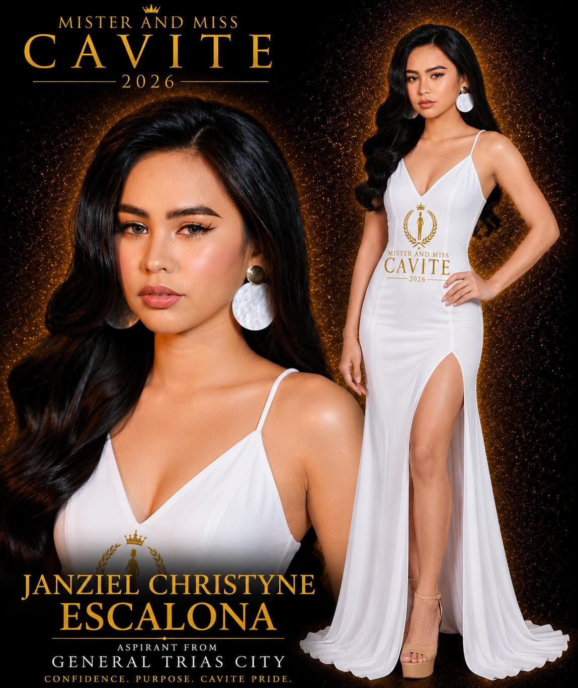 Portrait of Janziel Christyne Escalona, Miss Cavite candidate from General Trias
