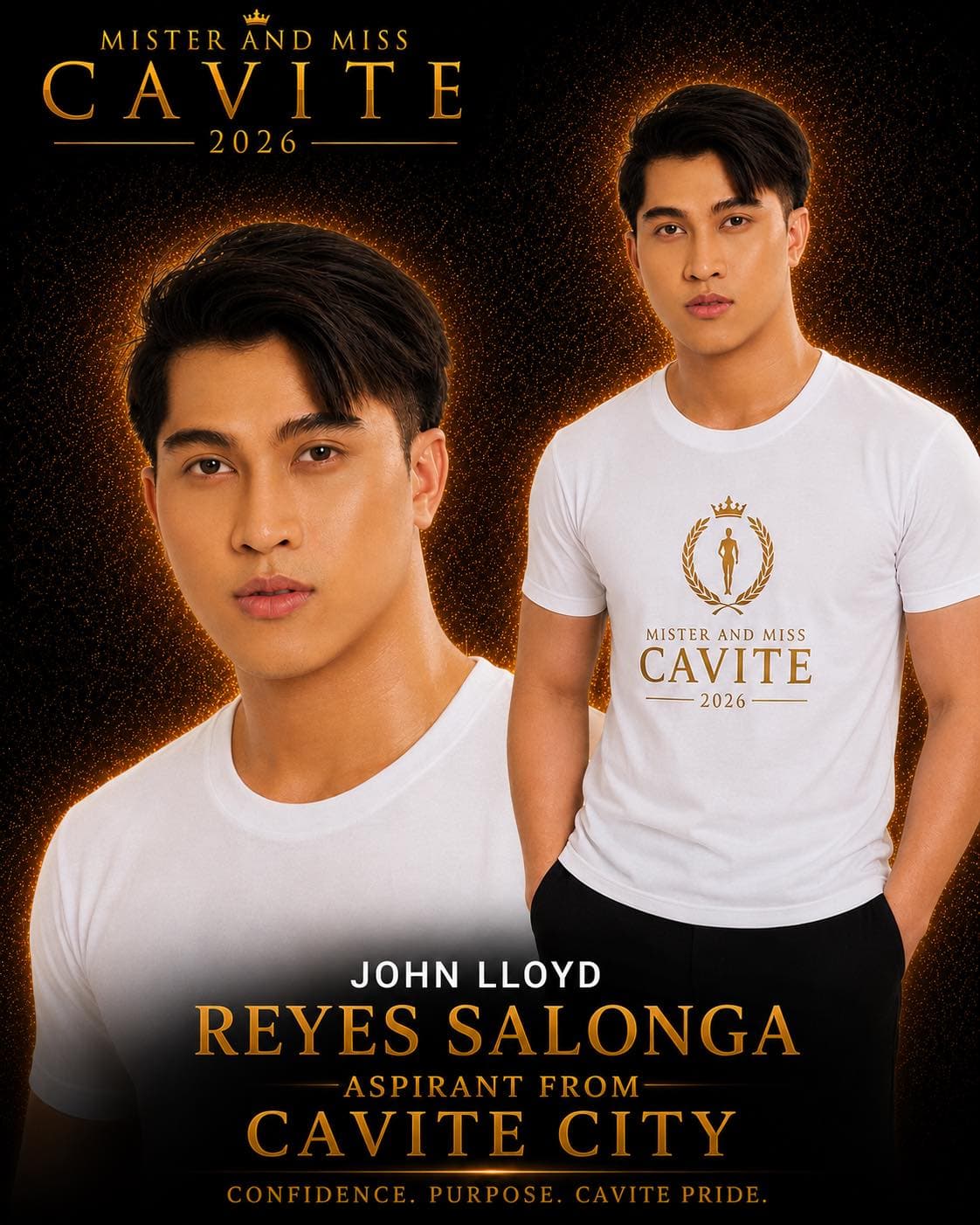 Portrait of John Lloyd Reyes Salonga, Mister Cavite candidate from Cavite City