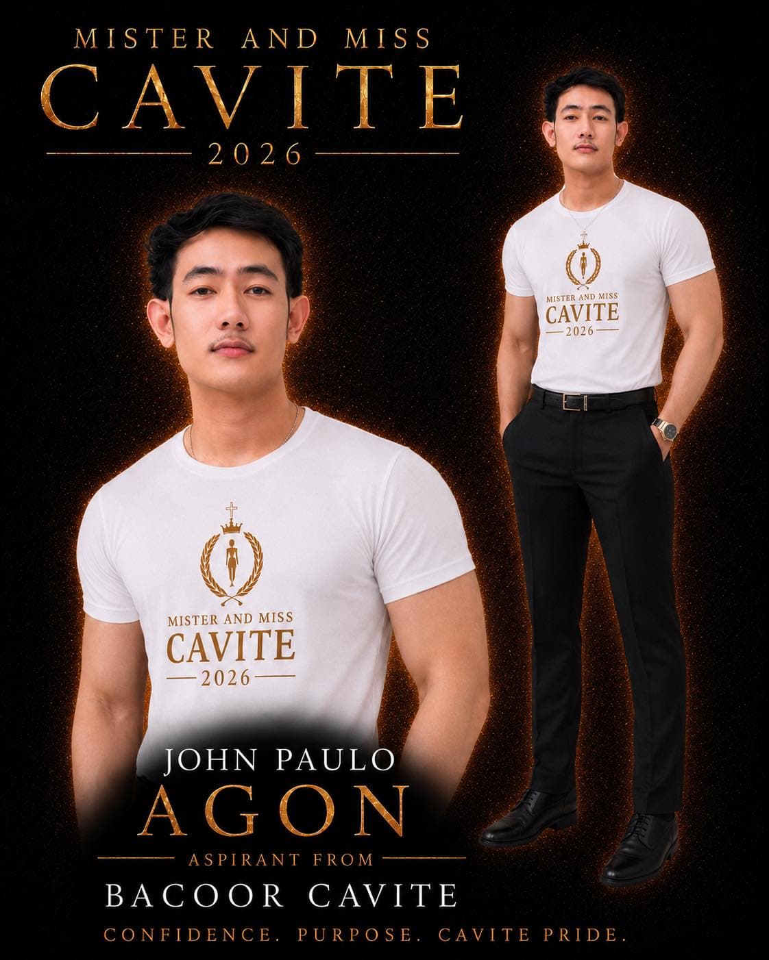 Portrait of John Paulo Agon, Mister Cavite candidate from Bacoor