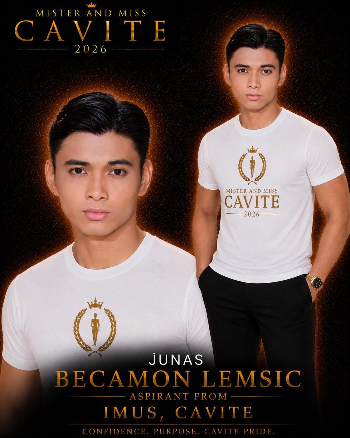 Portrait of Junas Becamon Lemsic, Mister Cavite candidate from Imus