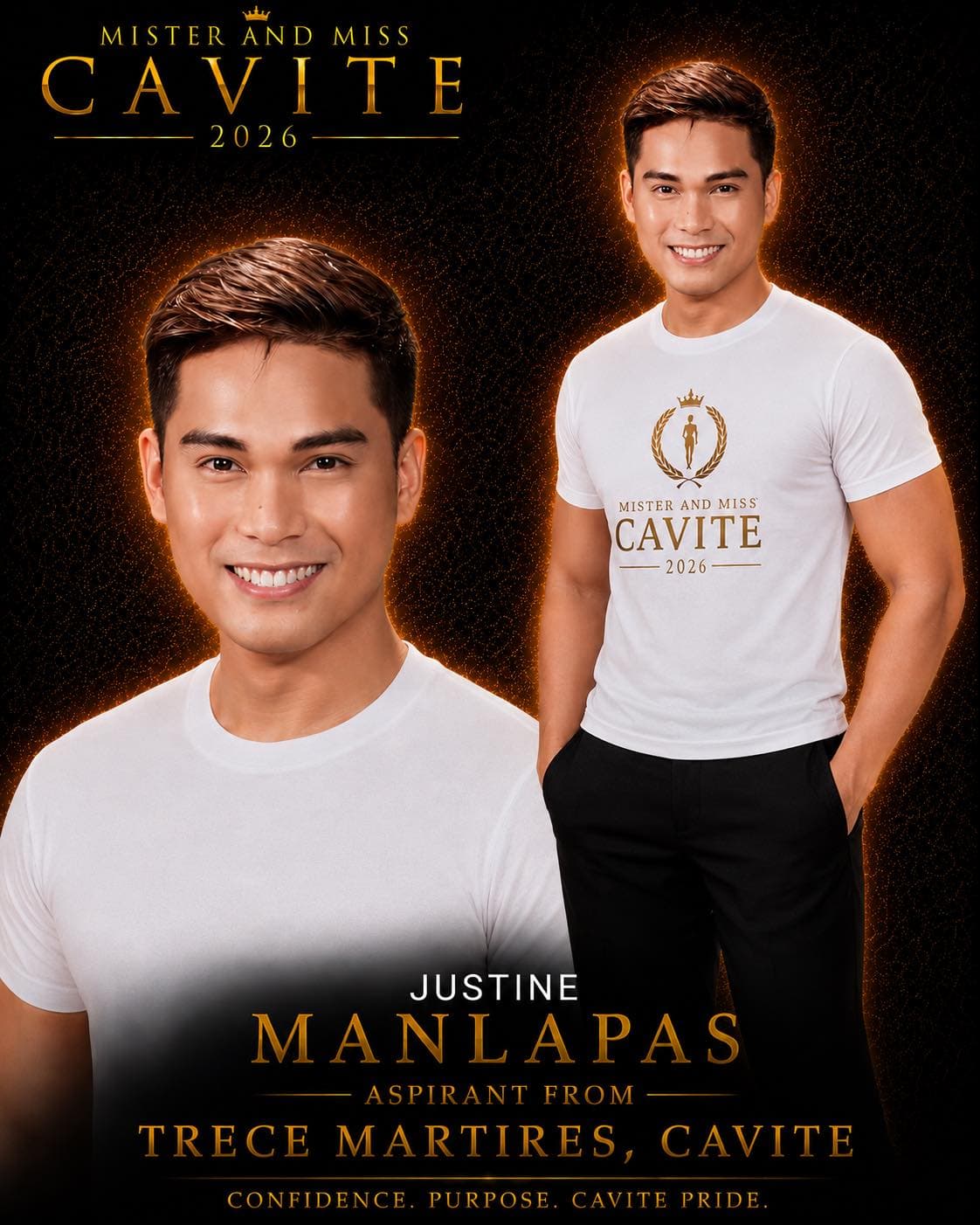 Portrait of Justine Manlapas, Mister Cavite candidate from Trece Martires