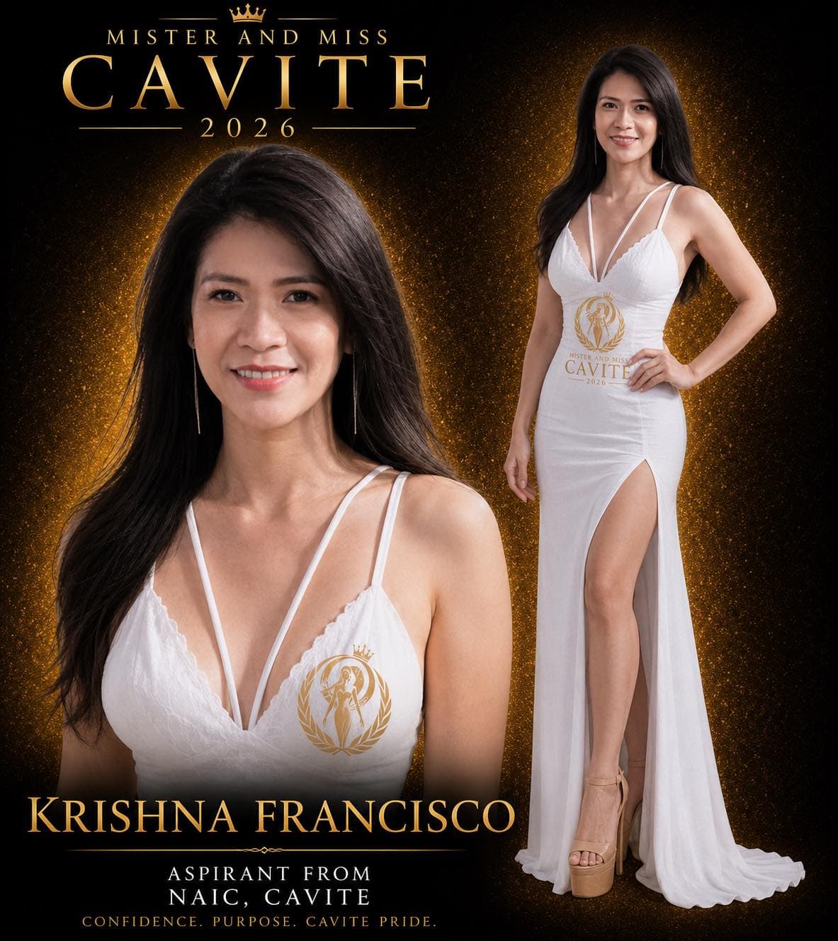 Portrait of Krishna Francisco, Miss Cavite candidate from Naic