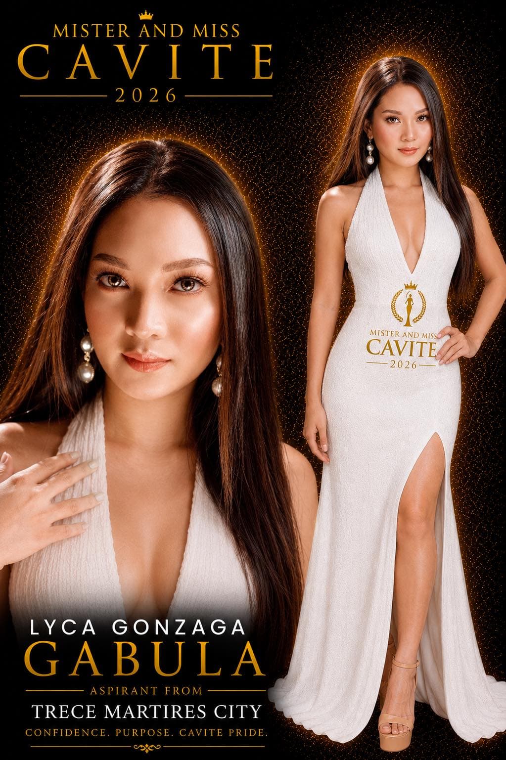 Portrait of Lyca Gonzaga Gabula, Miss Cavite candidate from Trece Martires