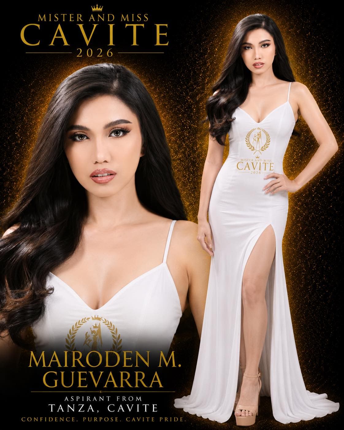 Portrait of Mairoden M. Guevarra, Miss Cavite candidate from Tanza