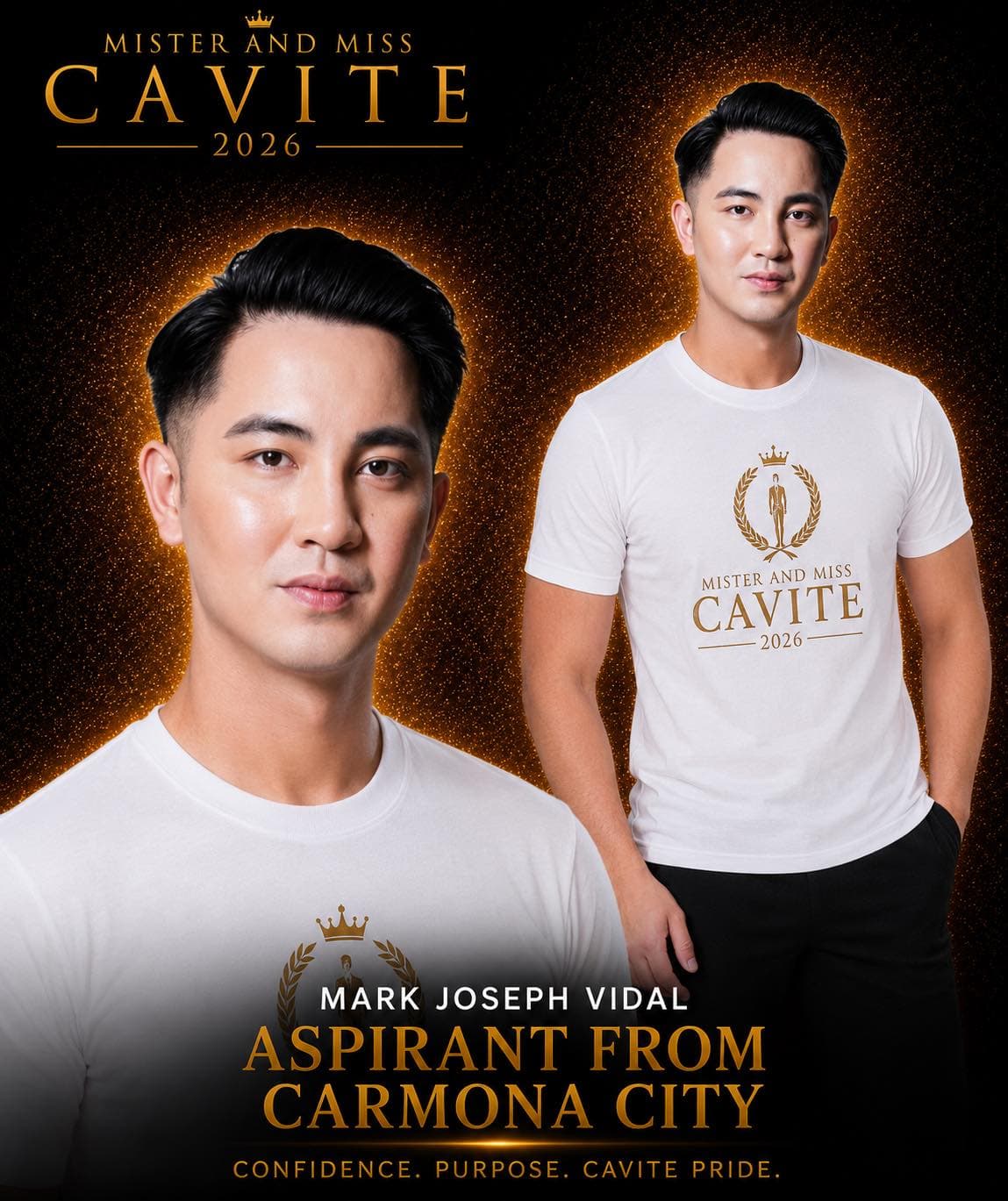 Portrait of Mark Joseph Vidal, Mister Cavite candidate from Carmona