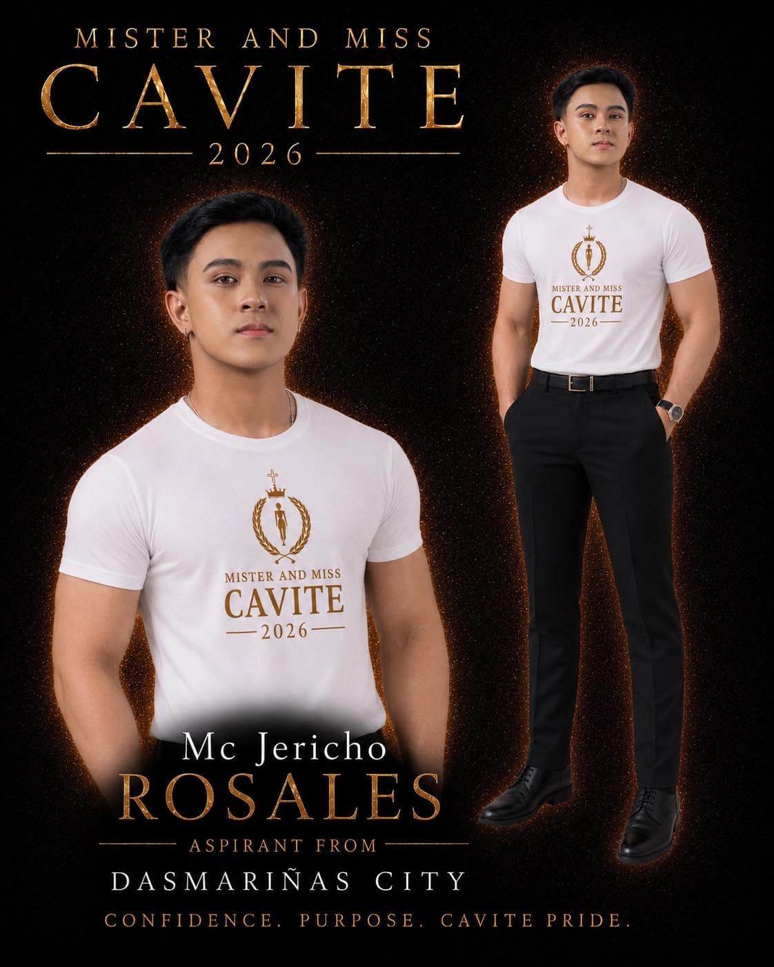 Portrait of Mc Jericho Rosales, Mister Cavite candidate from Dasmariñas