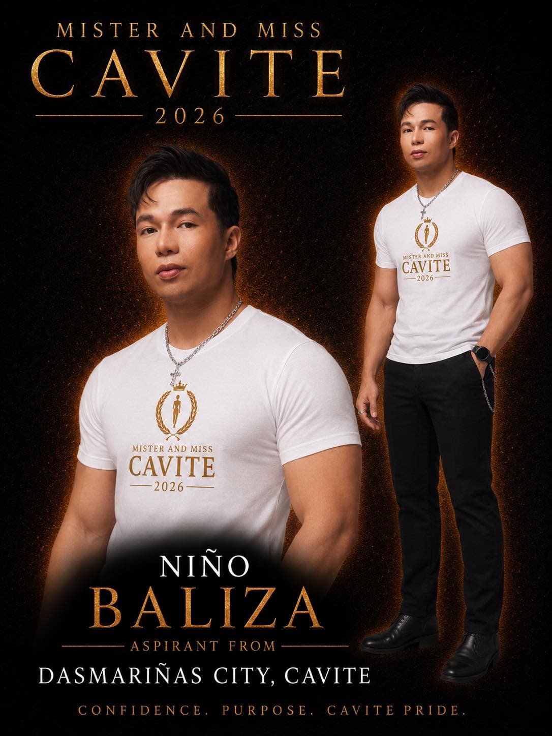 Portrait of Niño Baliza, Mister Cavite candidate from Dasmariñas