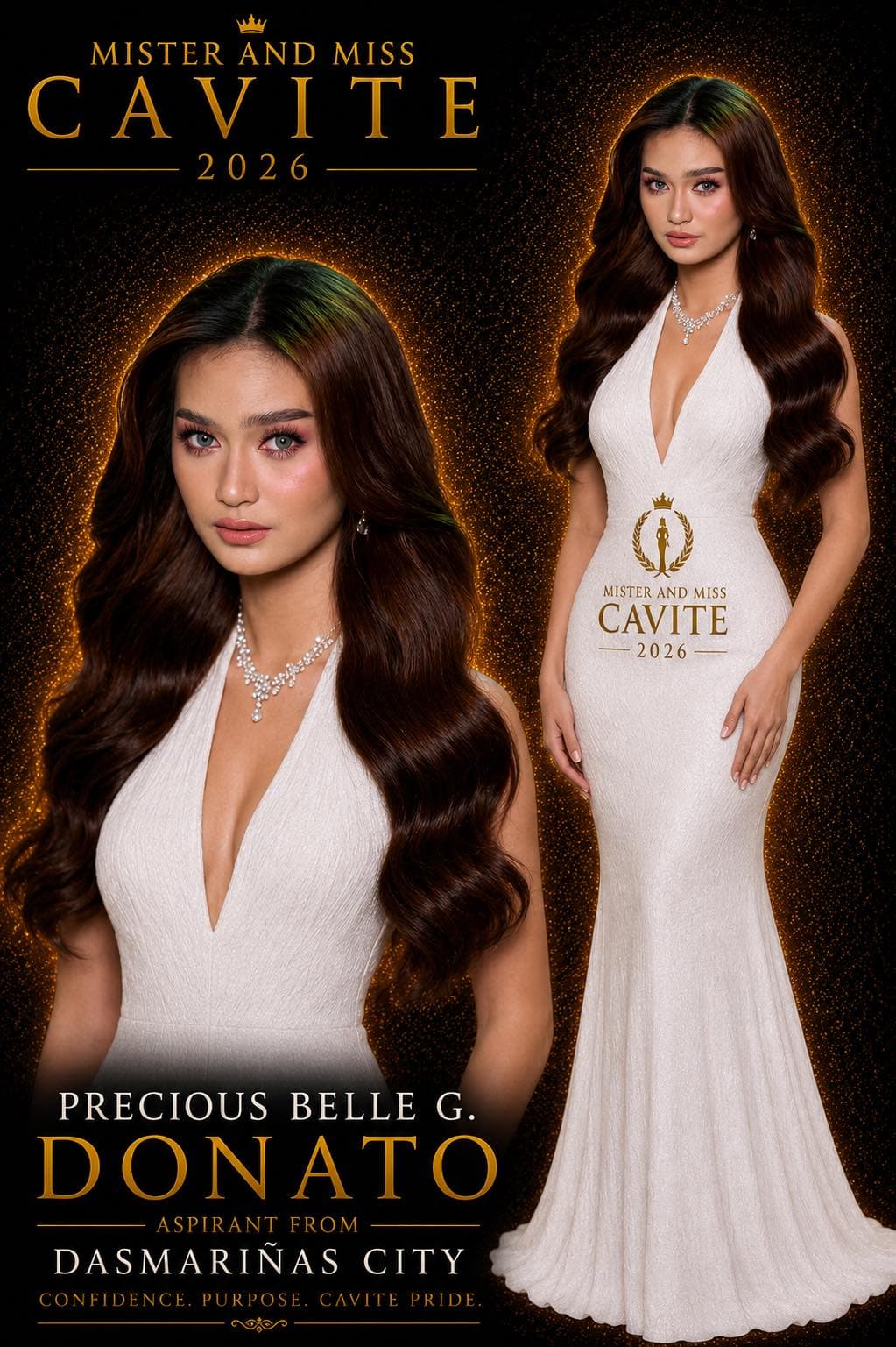 Portrait of Precious Belle G. Donato, Miss Cavite candidate from Dasmariñas
