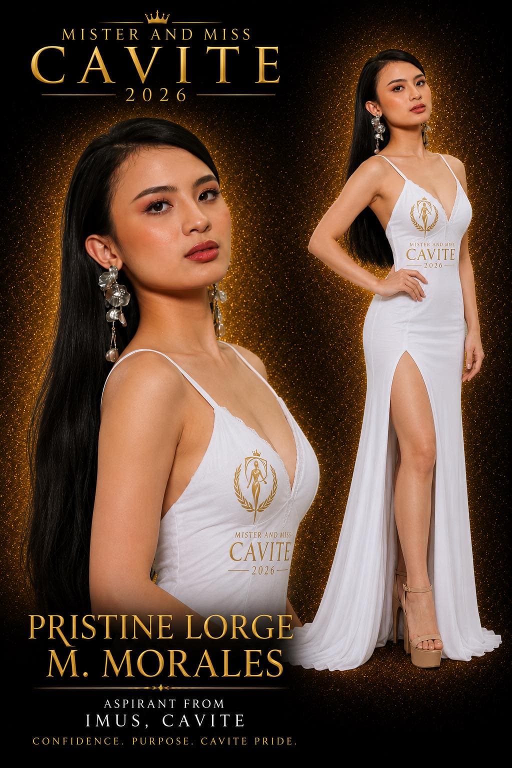 Portrait of Pristine Lorge M. Morales, Miss Cavite candidate from Imus