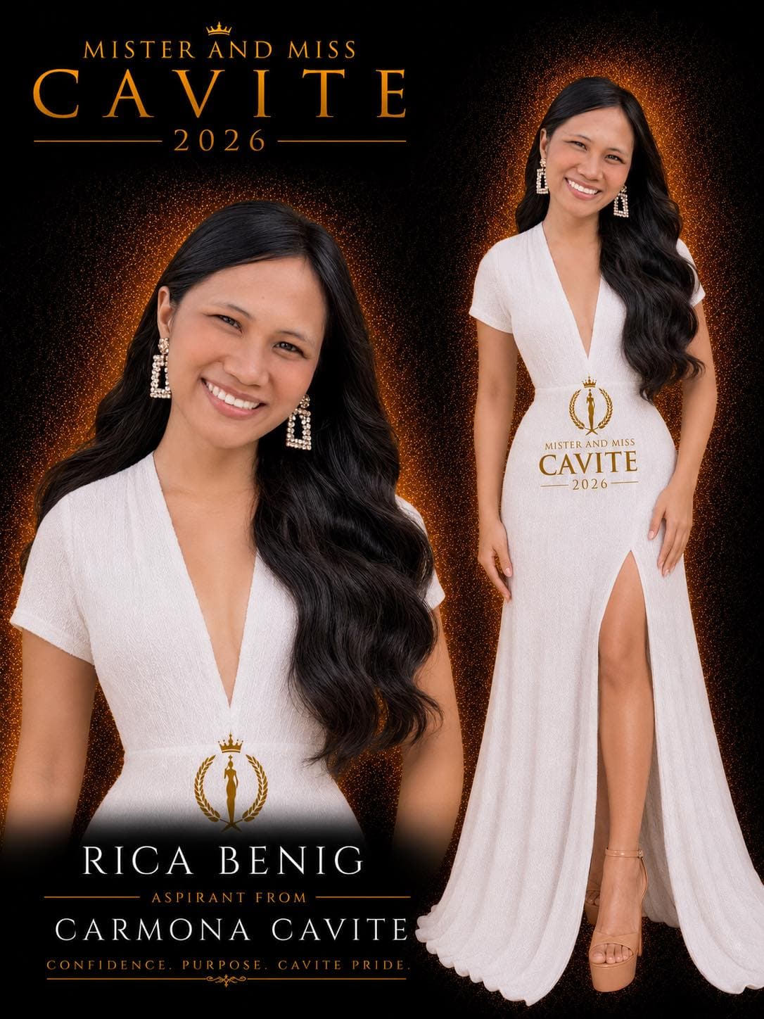 Portrait of Rica Benig, Miss Cavite candidate from Carmona
