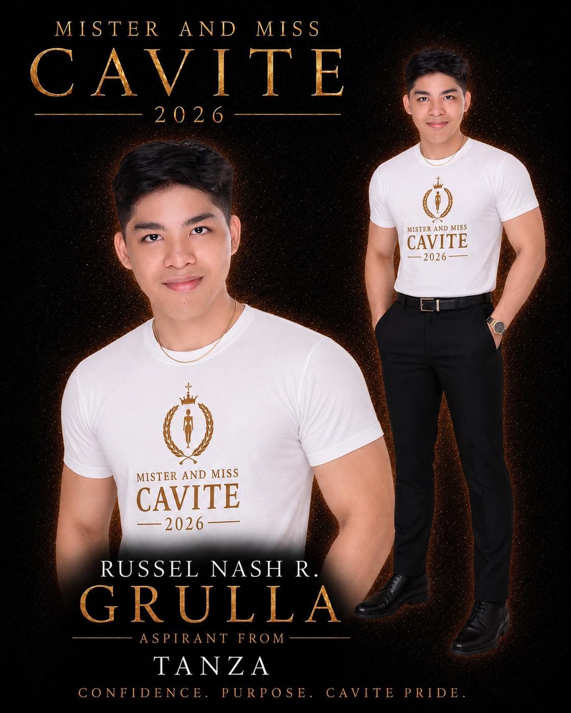 Portrait of Russel Nash R. Grulla, Mister Cavite candidate from Tanza