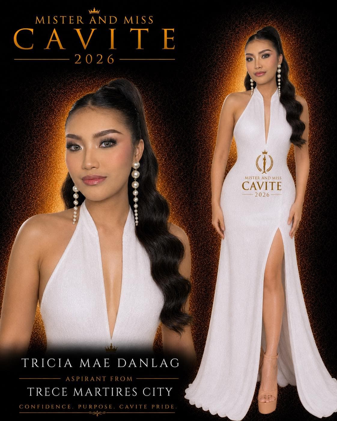 Portrait of Tricia Mae Danlag, Miss Cavite candidate from Trece Martires