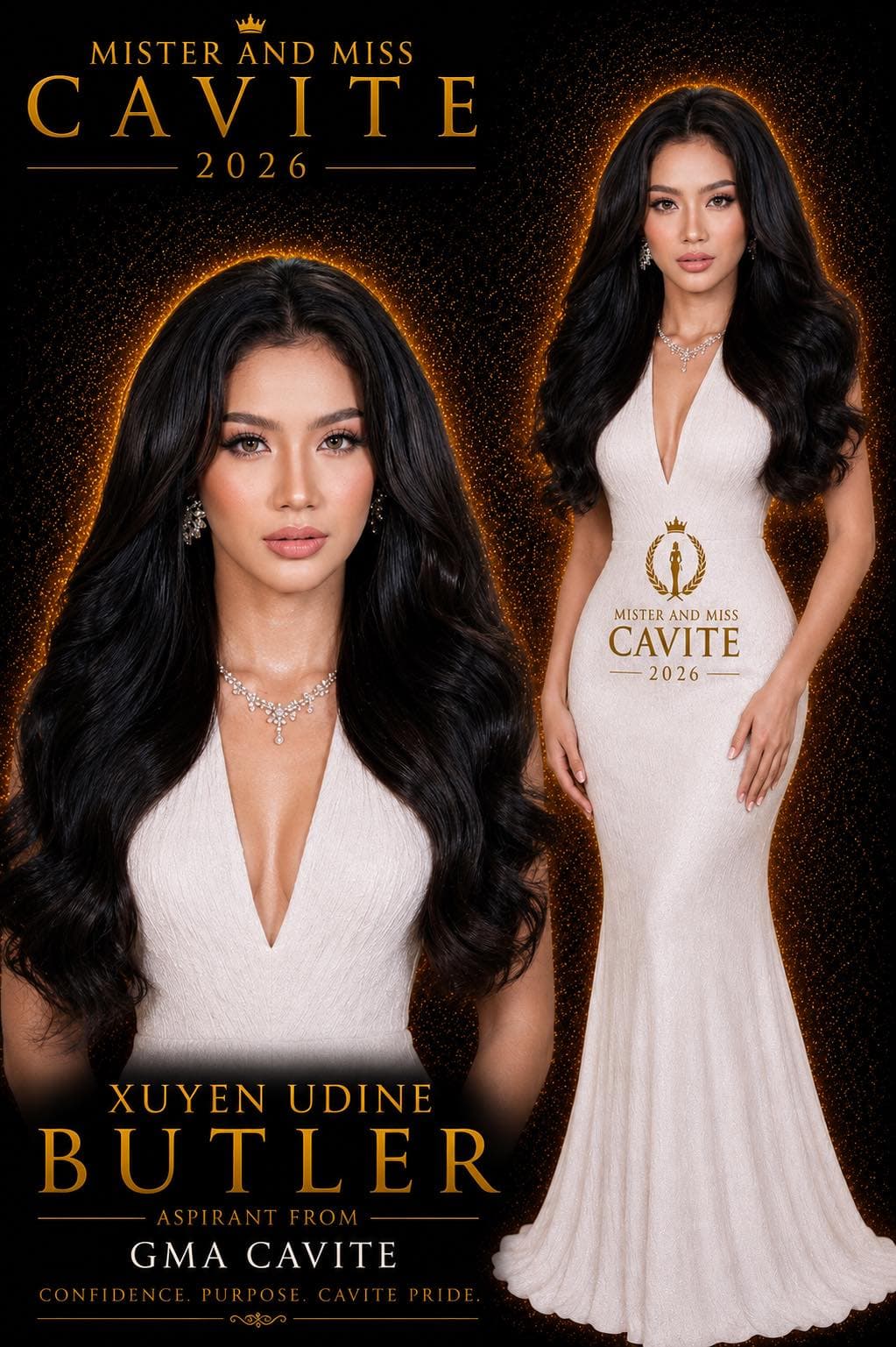 Portrait of Xuyen Udine Butler, Miss Cavite candidate from General Mariano Alvarez